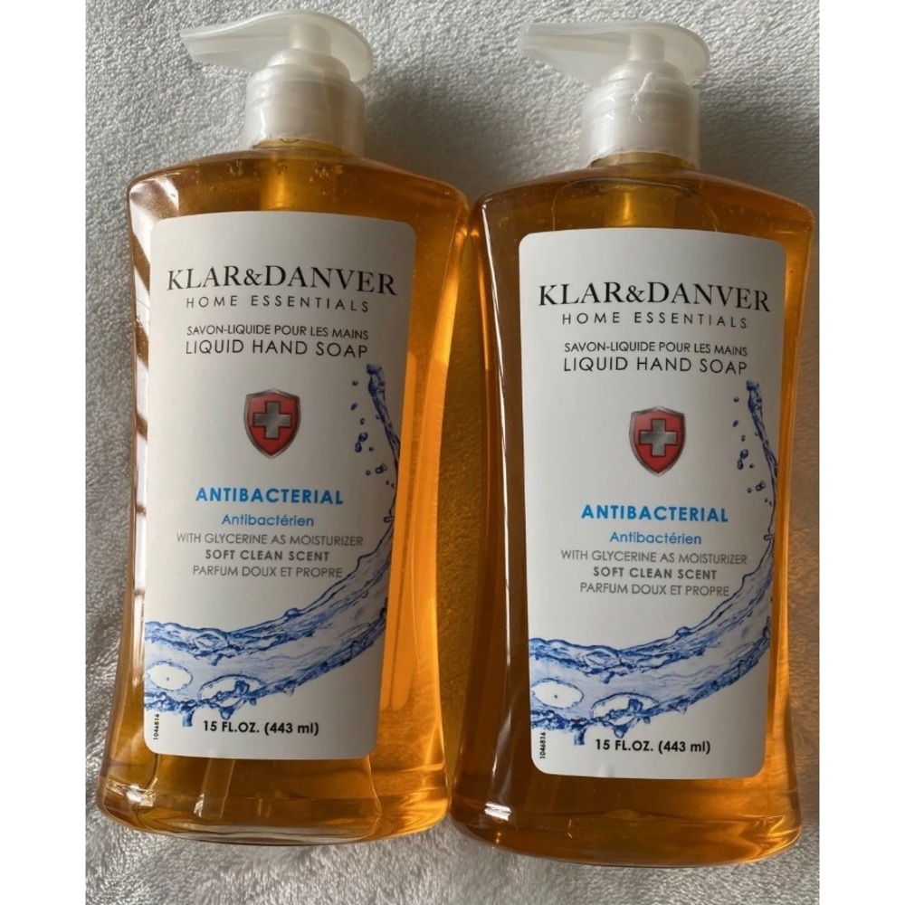 2 Klar & Danver Antibacterial Liquid Hand Soap